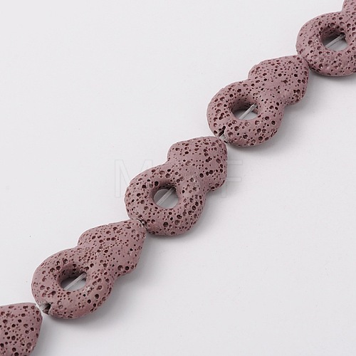 Synthetic Lava Rock Bead Strands G-N0093-16-1