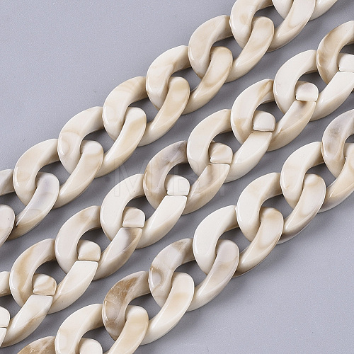 Handmade Acrylic Curb Chains X-SACR-N006-004D-1