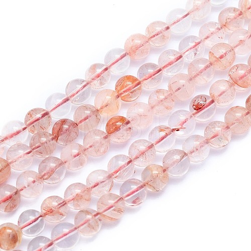 Natural Red Quartz Beads Strands G-K310-C11-8mm-1