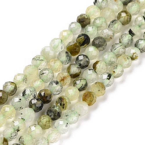 Natural Prehnite Beads Strands G-C009-A20-1