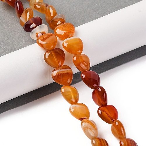 Natural Red Agate Beads Strands G-I372-A03-01-1