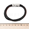 Braided Microfiber Leather Cord Bracelets for Women Men BJEW-D304-17P-02-3