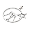 304 Stainless Steel Pendants STAS-I327-02P-03-2