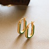 Brass Enamel Hoop Earrings WG72E93-01-4