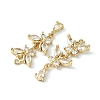 Brass Pave Cubic Zirconia Pendants X-KK-G462-47KCG-2