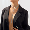 Alloy Full Crystal Rhinestone Long Tassel Y Necklaces for Nightclub FS-WG5F917-01-3