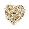 Rack Plating Brass Micro Pave Cubic Zirconia Heart Open Cuff Rings for Women RJEW-C080-05G-2
