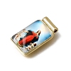 Religion Theme Brass & Epoxy Resin Pendants KK-C262-02A-G-2