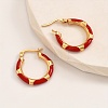 Stainless Steel Enamel Earrings Hoop Earrings LP9659-6-2