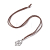 Brass Bar Link Chains Macrame Pouch Empty Stone Holder for Pendant Necklace Making NJEW-JN04488-02-1