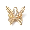 Brass Micro Pave Clear Cubic Zirconia Pendants KK-N290-23G-1