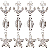SUNNYCLUE 30Pcs 3 Styles Alloy Connector Charms with Crystal Rhinestone FIND-SC0007-89-1
