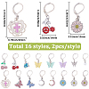 16 Pairs 16 Styles Alloy Enamel Leverback Earrings EJEW-BM0001-06-2
