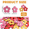 108Pcs Dyed Wooden Decotations AJEW-FH0007-95-2
