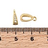 Brass Micro Pave Clear Cubic Zirconia Pendant Bails KK-G542-03G-02-3