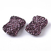 Handmade Polymer Clay Rhinestone Beads RB-T017-10D-2