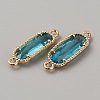 Golden Plated Brass Pave Glass Connector Charms LS-FIND-WH0110-728G-10-2