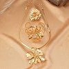 Flower Alloy Rhinestones Pendant Necklaces & Rings & Cuff Bangles Sets for Women FS-WG14933-01-4