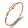 Unisex Stainless Steel Wire Rope Bangles with Hook Clasps JH3580-3-1