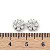 Brass Micro Pave Clear Cubic Zirconia Cabochons KK-P302-13P-3