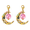 2Pcs Alloy & Resin & Acrylic Pendant Decorations HJEW-TAC0111-1