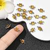 SHEGRACE Brass Pave Cubic Zirconia Square Connector Charms XGRQ2O014-440D-P-5