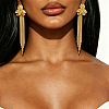 Alloy Rhinestone Stud Dangle Earrings WG394CA-05-3