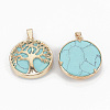 Synthetic Turquoise Pendants G-S292-10B-G-2
