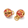 Alloy Enamel Christmas Bell Charms ENAM-B037-03G-01-2