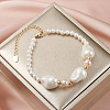 Adjustable Natural Shell Pearl Beaded Bracelets BJEW-L692-008G-4