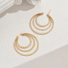 Stainless Steel Triple Hoop Earrings ZM0162-2