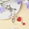 Alloy & Acrylic & Glass Pendant Decorations HJEW-YW00436-01-1