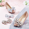 2 Pairs 2 Colors Polka Dot Pattern Cloth Bowknot Shoe Decorations FIND-CP0001-39-4