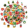 50Pcs Christmas Theme Cartoon Paper Stickers DIY-P085-12-3