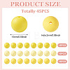 45Pcs 3 Colors Round Silicone Focal Beads SIL-TAD0001-01D-4