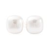 Square Brass & Plastic Stud Earrings for Women EJEW-G425-01G-02-4