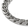 201 Stainless Steel Cuban Link Chain Necklace NJEW-G112-03P-2