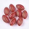 Oval Plating Acrylic Beads X-PACR-Q102-128D-1