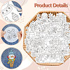 4 Sheets 11.6x8.2 Inch Stick and Stitch Embroidery Patterns DIY-WH0455-237-7