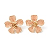 Flower Alloy Enamel Stud Earrings EJEW-P310-01G-03-2
