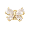 Brass Clear Cubic Zirconia Connector Charms/Links LS-FIND-L019-07G-04-1