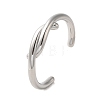 304 Stainless Steel Wire Wrap Cuff Bangles BJEW-Q773-06E-P-1