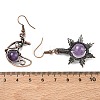 Natural Amethyst Dangle Earrings G-H359-07R-09-5