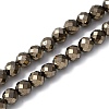 Electroplated Synthetic Non-magnetic Hematite Beads Strands G-H072-B01-01A-1