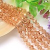 Faceted Polyhedron Imitation Austrian Crystal Bead Strands G-M183-10mm-18A-1