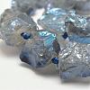 Electroplated Natural Quartz Crystal Beads Strands G-P267-01D-2