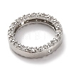 Rack Plating Brass with Cubic Zirconia Bead Frame KK-S406-09B-P-2