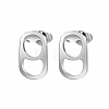 Oval 304 Stainless Steel Stud Earrings UI7518-2-2
