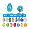 300Pcs 15 Colors Transparent Electroplate Glass Beads Strands EGLA-SP0001-41-2
