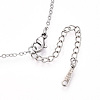 Printed 304 Stainless Steel Enamel Flower & Bird Pendant Necklaces NJEW-N063-03P-6